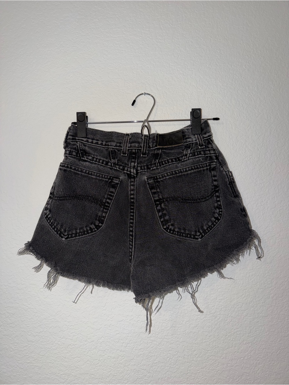 Vintage Lee Black Denim Shorts
